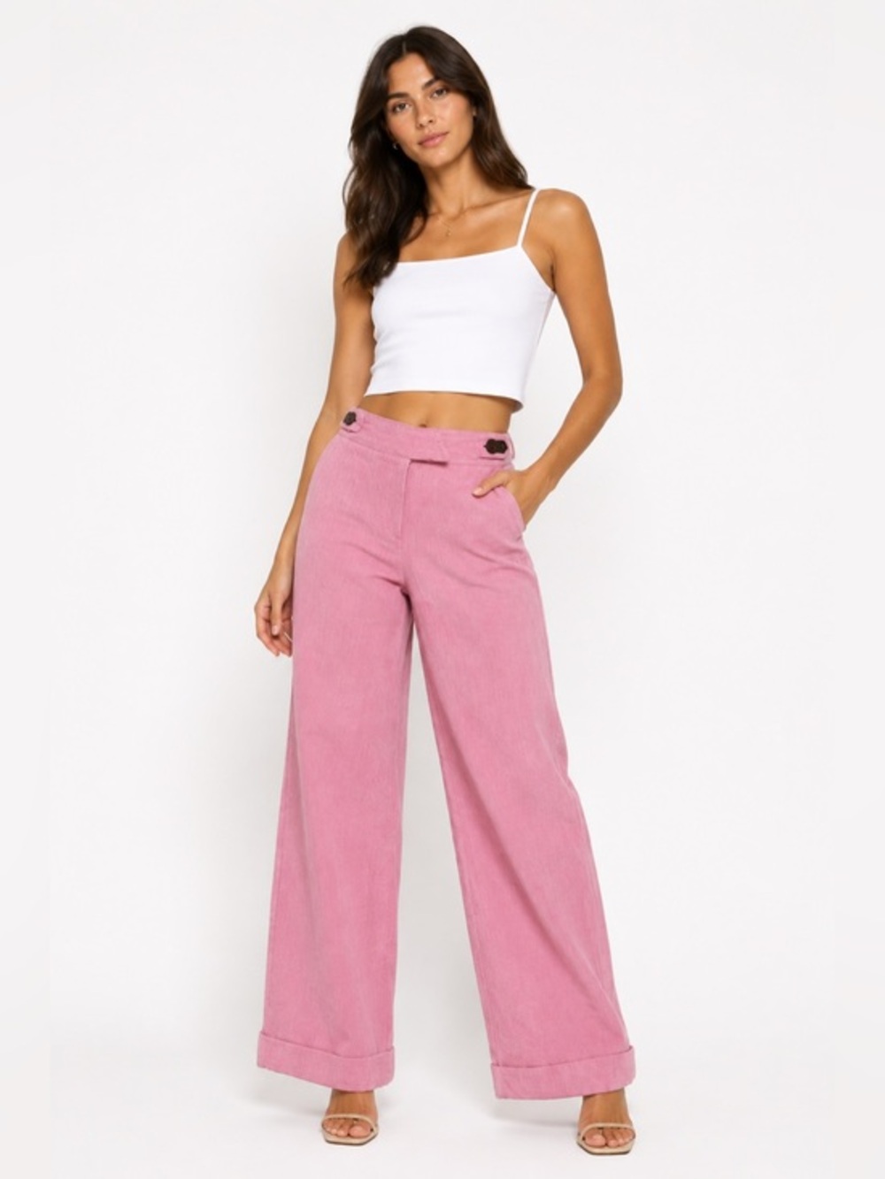 Lilly Pulitzer Pink Wool Blend Wide Leg Trousers Cottagecore Coastal Chic Size 6
